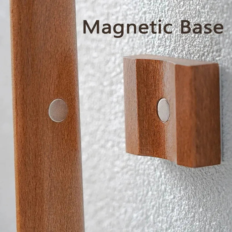 Långt Skohorn med Trähandtag - 55cm Magnetiskt