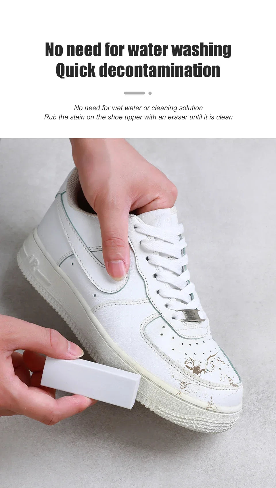 Portable shoe wiper, shoe shine, waterproof cleaning, suede leather sneakers, rubber decontamination, shoe cleaner