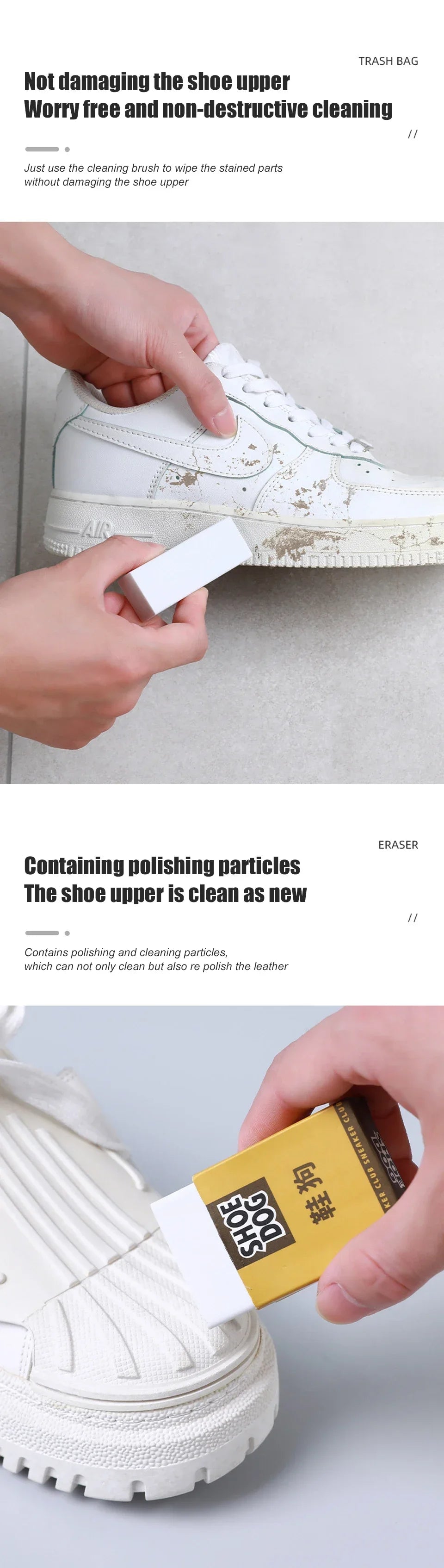 Portable shoe wiper, shoe shine, waterproof cleaning, suede leather sneakers, rubber decontamination, shoe cleaner