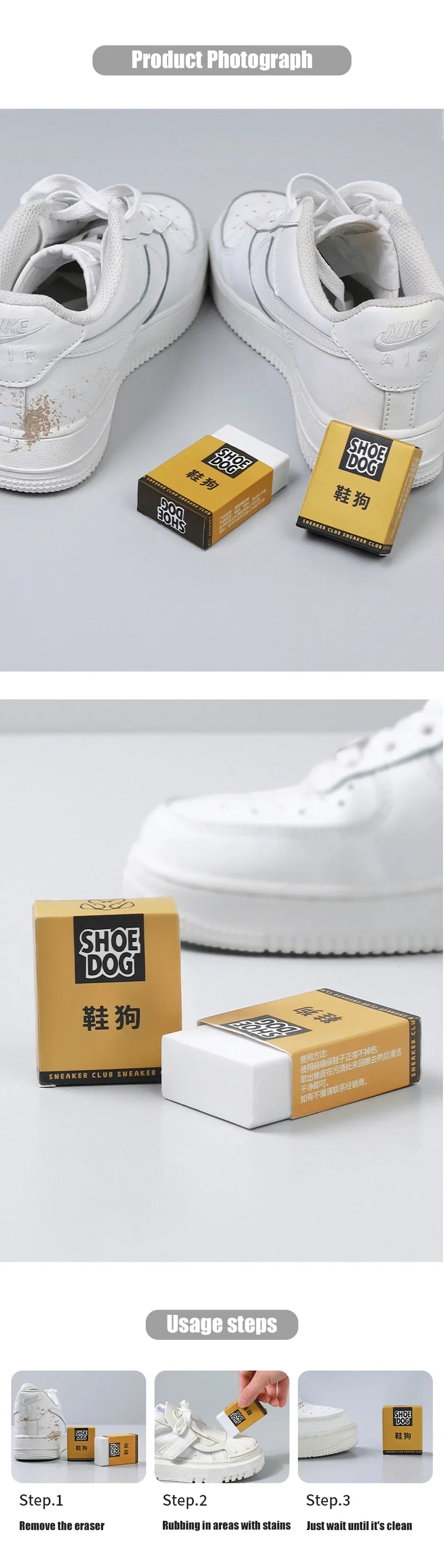 Portable shoe wiper, shoe shine, waterproof cleaning, suede leather sneakers, rubber decontamination, shoe cleaner